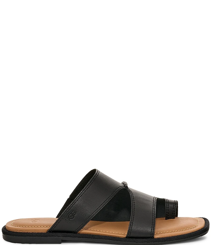 UGG Matira Leather Toe Loop Flat Sandals