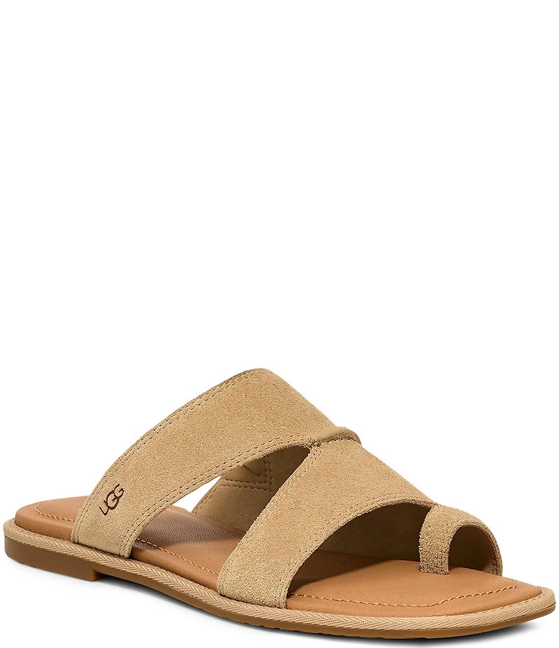 UGG Matira Suede Toe Loop Flat Sandals