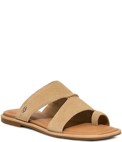 UGG Matira Suede Toe Loop Flat Sandals