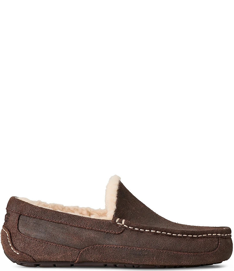 UGG Men's Ascot Leather Distressed Slippers