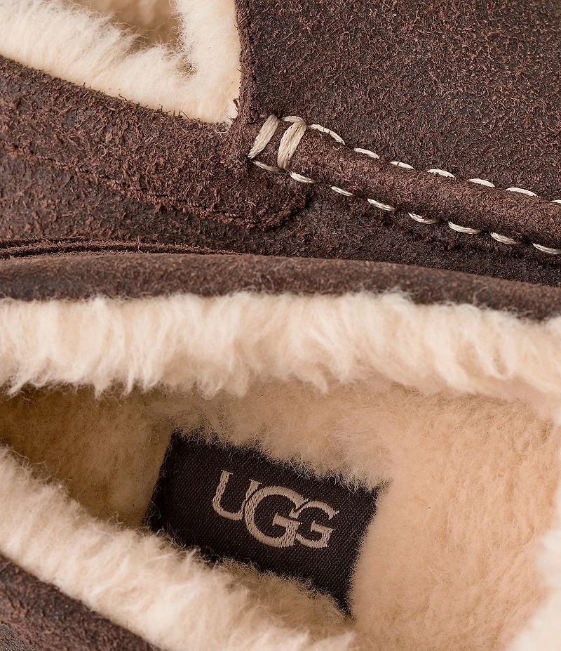 UGG Men's Ascot Leather Distressed Slippers