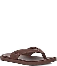 UGG Men's Seaside II Leather and Suede Flip-Flops