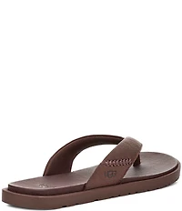 UGG Men's Seaside II Leather and Suede Flip-Flops