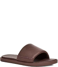 UGG Men's Seaside II Leather and Suede Slide Sandals