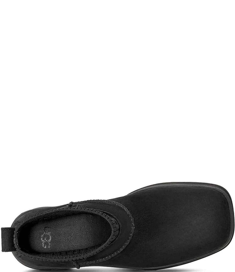 UGG Moxy Leather Platform Block Heel Chelsea Booties