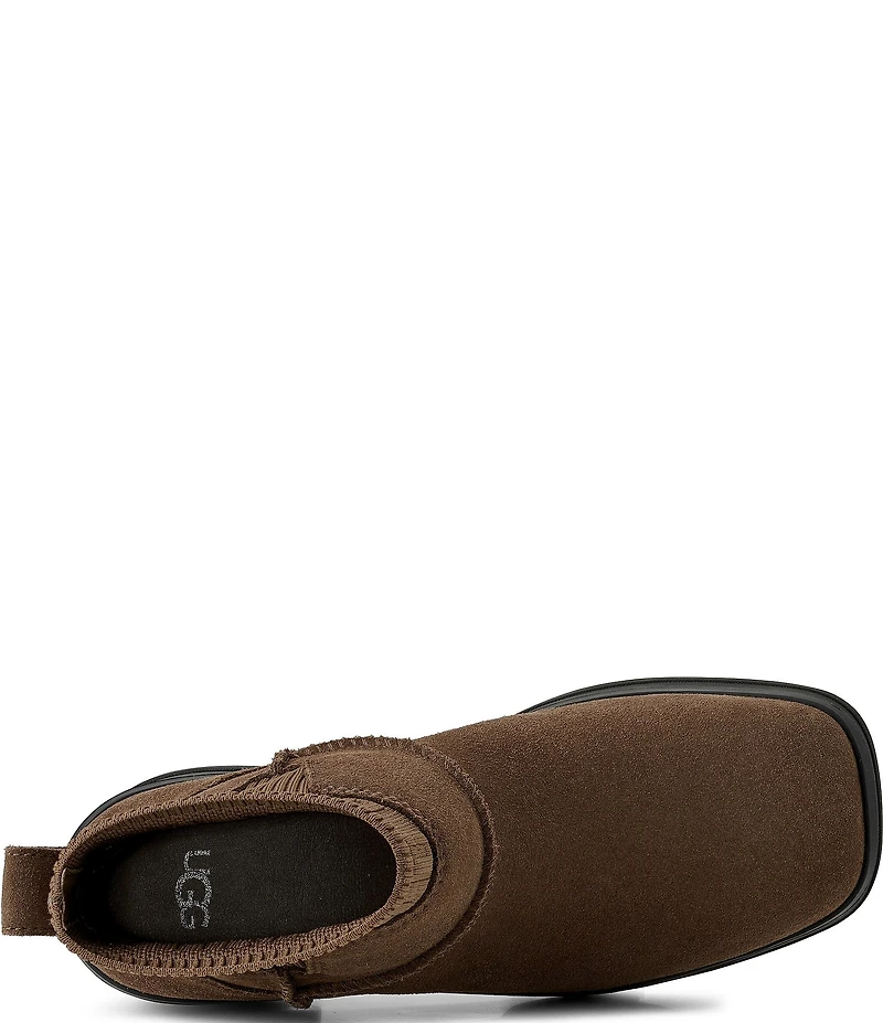 UGG Moxy Suede Platform Block Heel Chelsea Booties