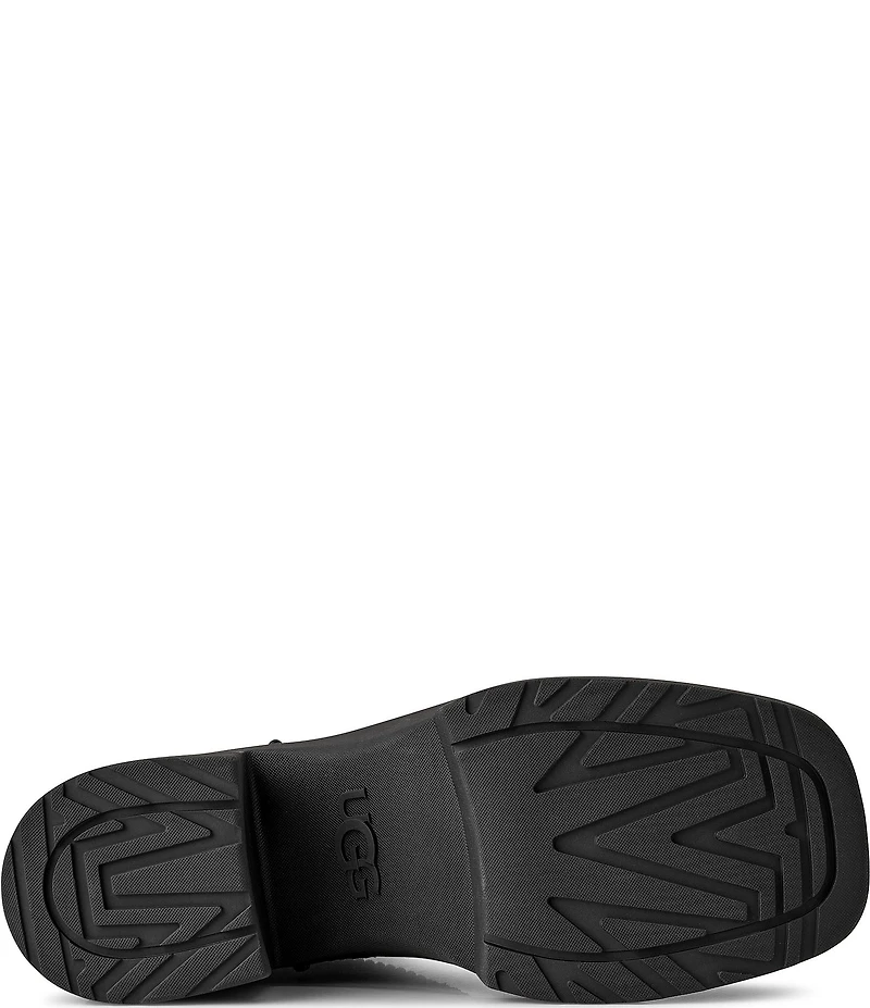 UGG Moxy Suede Platform Block Heel Chelsea Booties