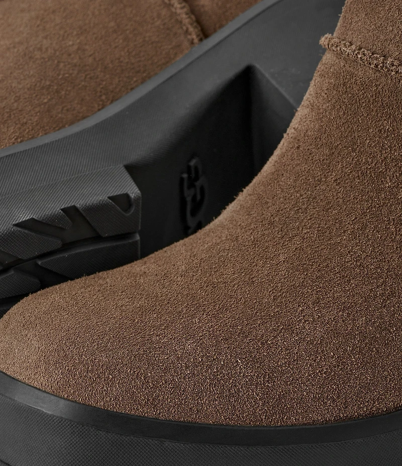 UGG Moxy Suede Platform Block Heel Chelsea Booties
