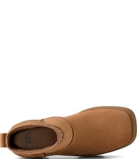 UGG Moxy Suede Platform Block Heel Chelsea Booties