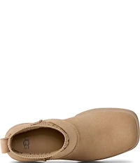 UGG Moxy Suede Platform Block Heel Chelsea Booties