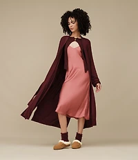 UGG Myra Lightweight Knit Bracelet Sleeve Shawl Collar Long Robe