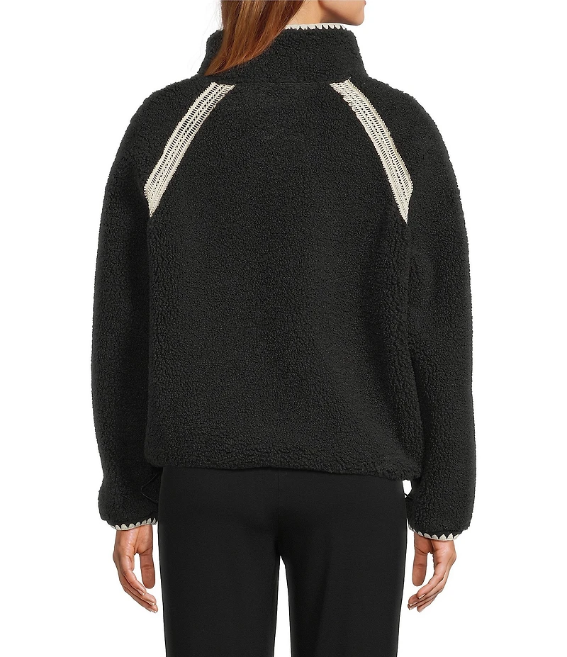 UGG Nikia Crochet UGGFluff Fleece Zip-Front Jacket