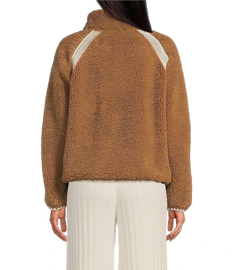 UGG Nikia Crochet UGGFluff Fleece Zip-Front Jacket