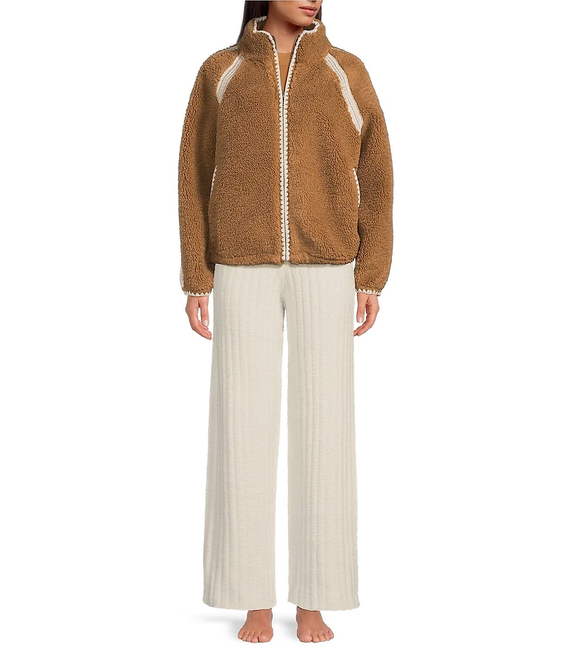 UGG Nikia Crochet UGGFluff Fleece Zip-Front Jacket