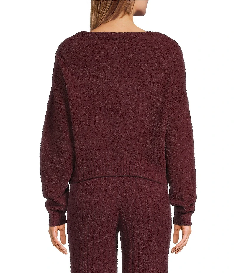 UGG Novalie Cozy Knit Long Sleeve Boat Neck Coordinating Slouchy Pullover