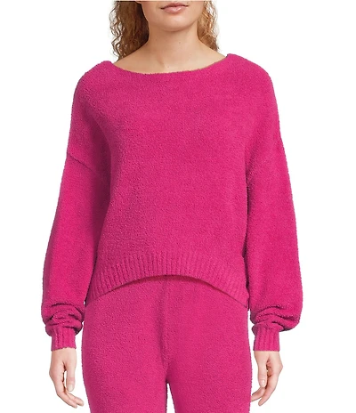UGG Novalie Cozy Knit Long Sleeve Boat Neck Coordinating Slouchy Pullover