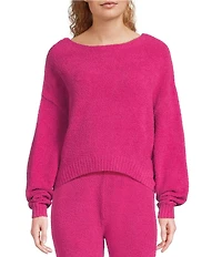 UGG Novalie Cozy Knit Long Sleeve Boat Neck Coordinating Slouchy Pullover
