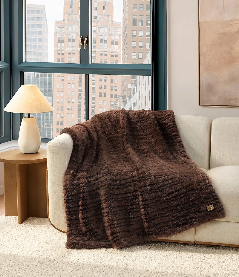 UGG Petra Faux Fur Throw Blanket