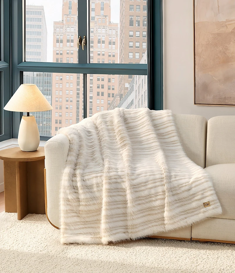 UGG Petra Faux Fur Throw Blanket