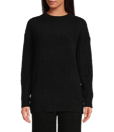 UGG Riz Cozy Knit Crew Neck Long Sleeve Ribbed Lounge Top