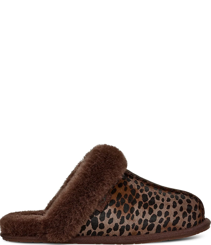 UGG Scuffette Caspian Spotted Animal Print Calf Hair Slippers