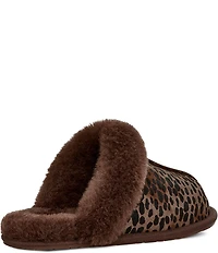 UGG Scuffette Caspian Spotted Animal Print Calf Hair Slippers