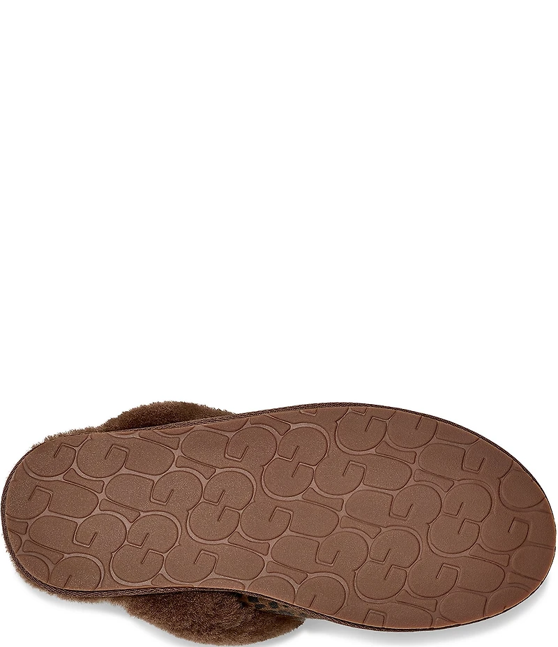 UGG Scuffette Caspian Spotted Animal Print Calf Hair Slippers