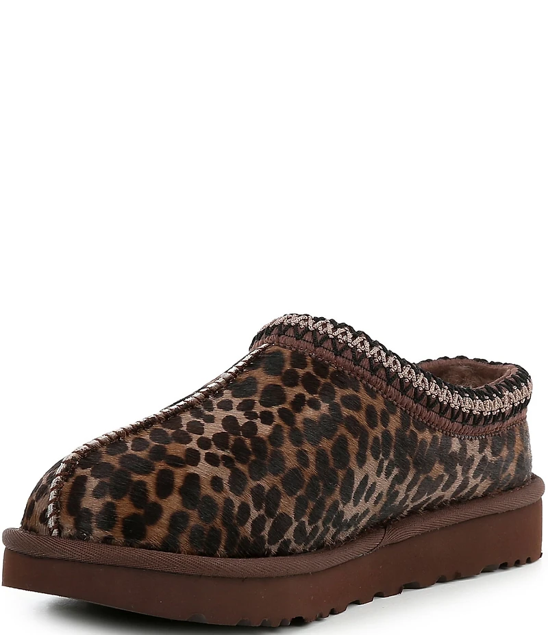 UGG Women's Tasman Caspian Spotted Animal Print Calf Hair Clog Slippers
