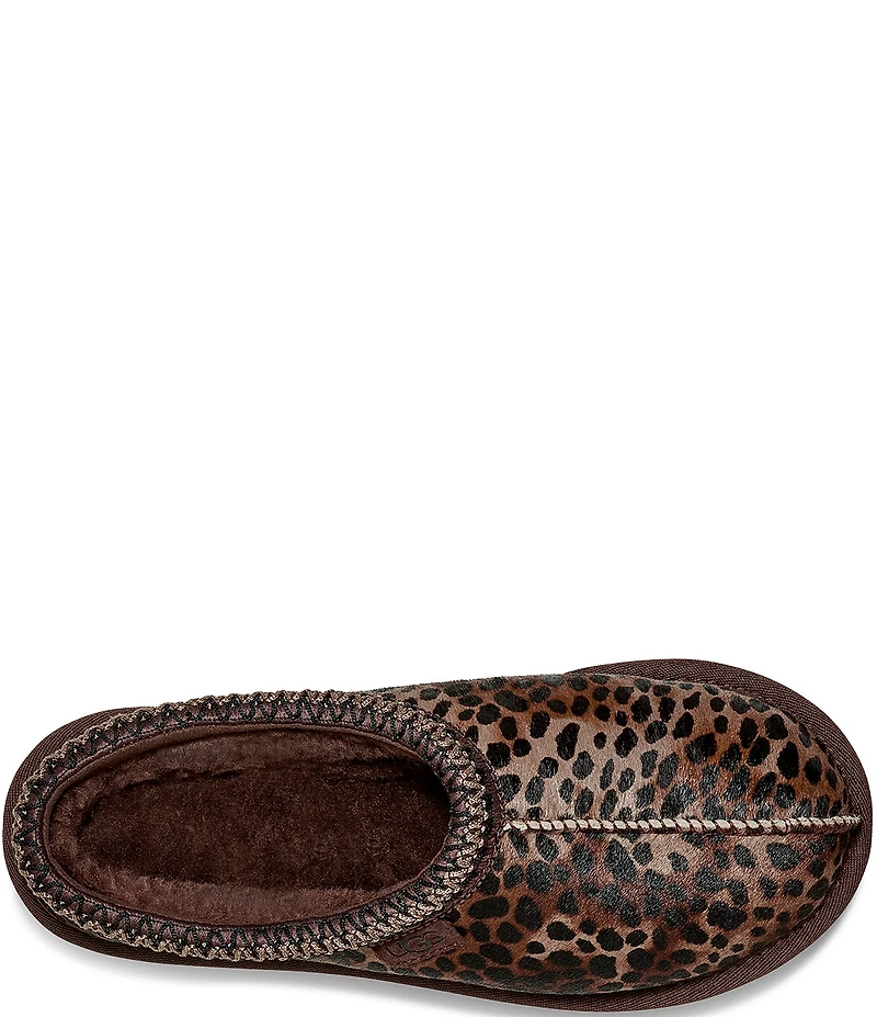 UGG Women's Tasman Caspian Spotted Animal Print Calf Hair Clog Slippers