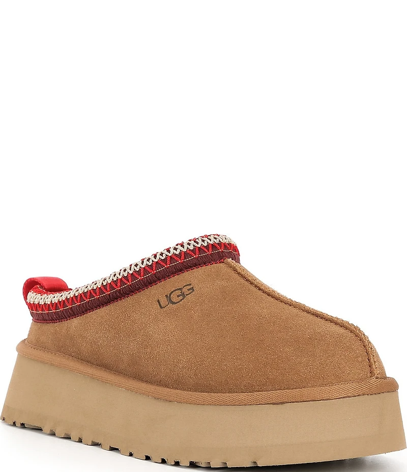 UGG Tazz II Suede Logo Detail Platform Clog Slippers