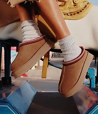 UGG Tazz II Suede Logo Detail Platform Clog Slippers