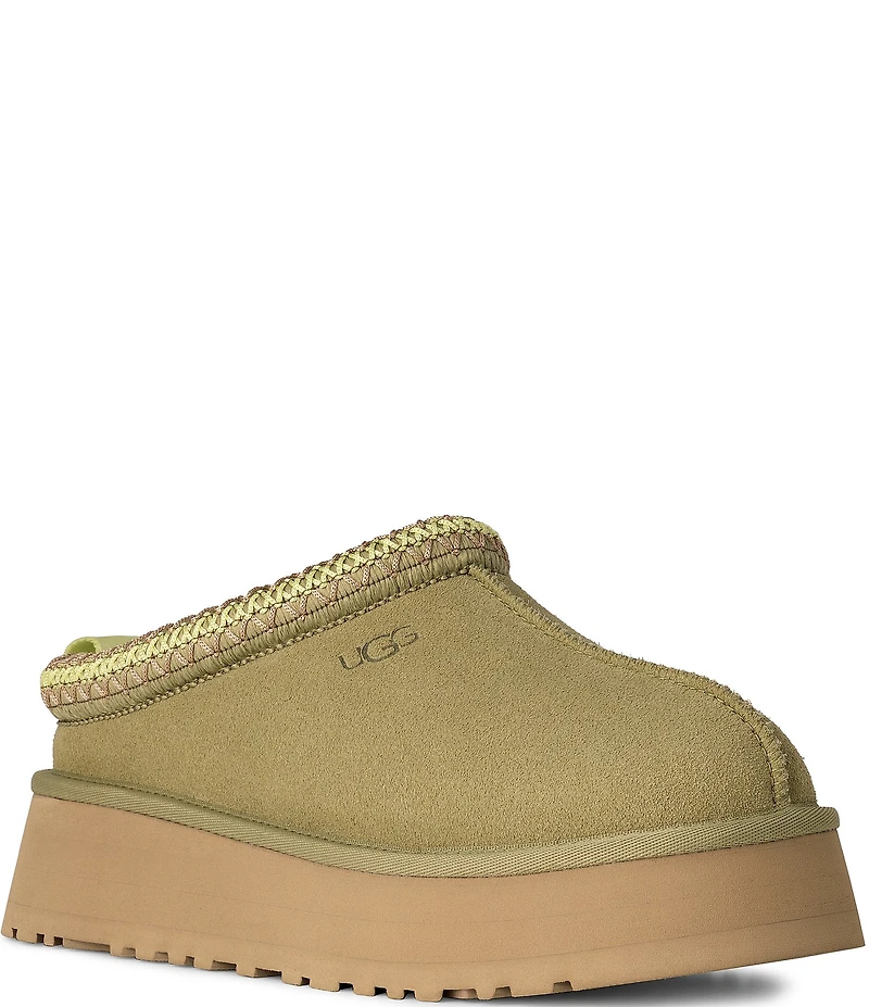 UGG Tazz II Suede Logo Detail Platform Clog Slippers