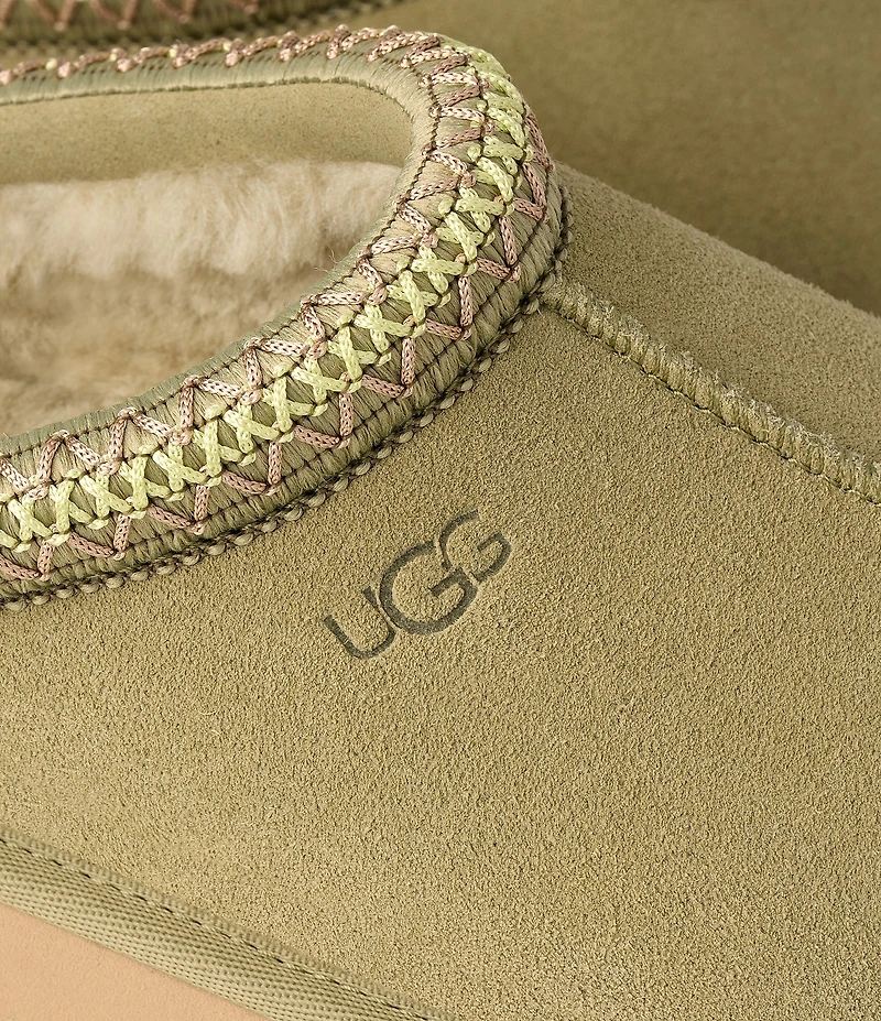 UGG Tazz II Suede Logo Detail Platform Clog Slippers