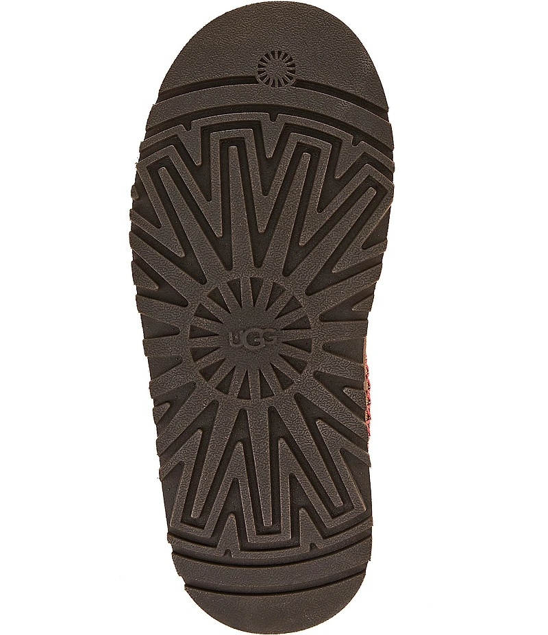 UGG Tazz II Suede Logo Detail Platform Clog Slippers