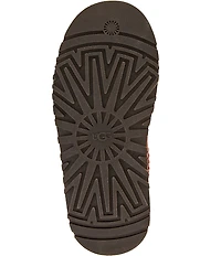 UGG Tazz II Suede Logo Detail Platform Clog Slippers