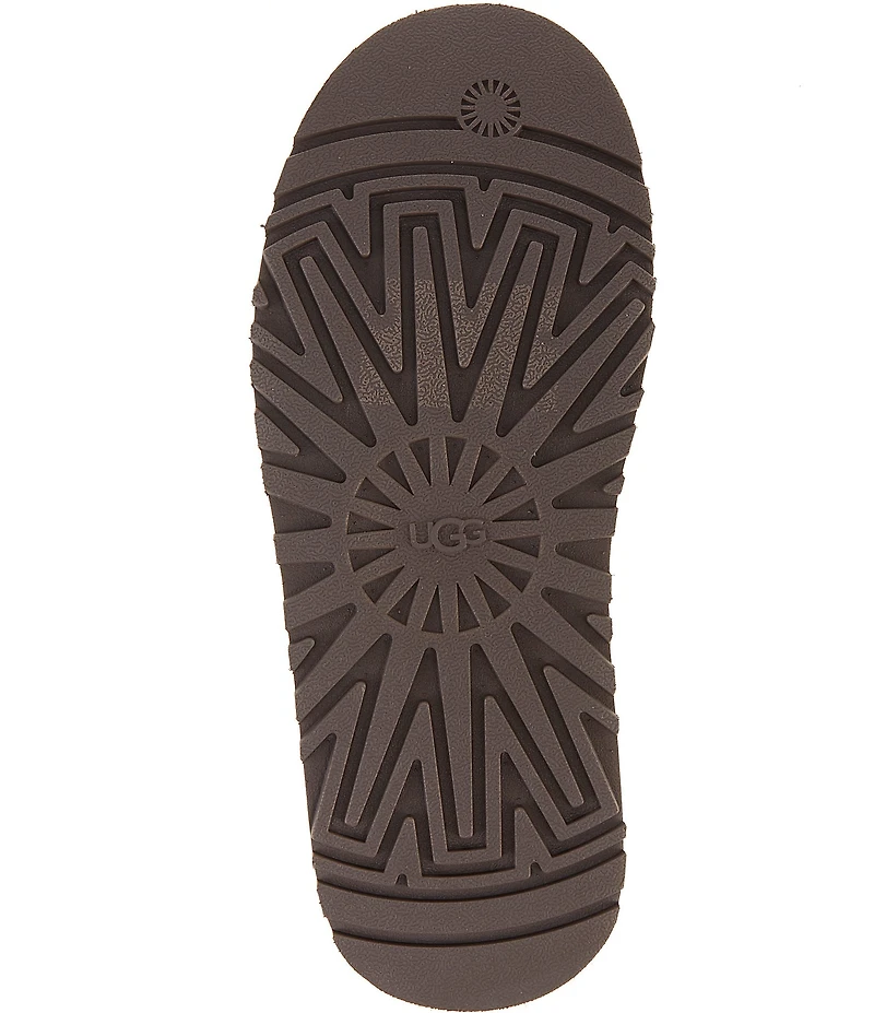 UGG Tazz II Suede Logo Detail Platform Clog Slippers