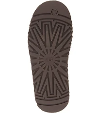 UGG Tazz II Suede Logo Detail Platform Clog Slippers