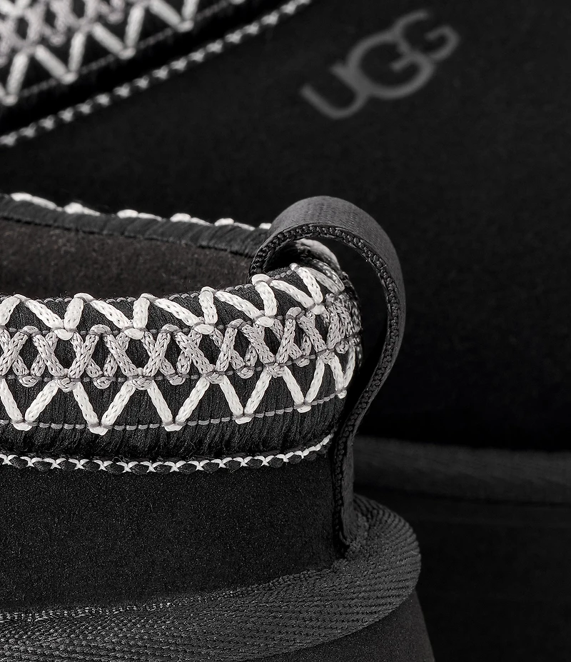 UGG Tazz II Suede Logo Detail Platform Clog Slippers