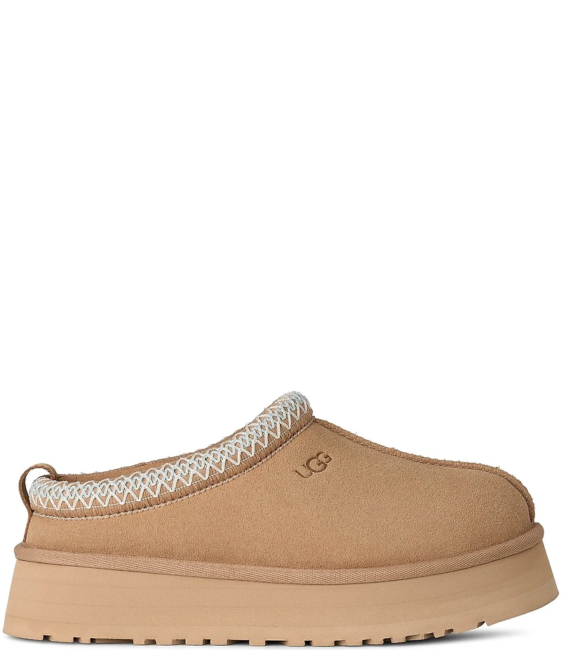 UGG Tazz II Suede Logo Detail Platform Clog Slippers