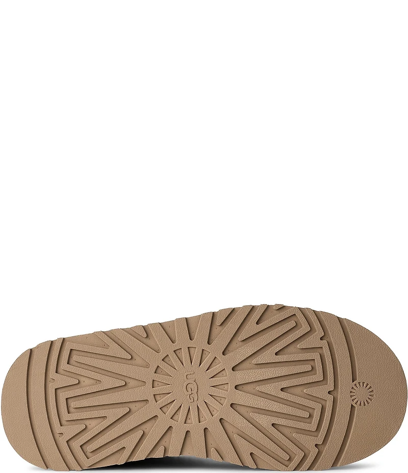 UGG Tazz II Suede Logo Detail Platform Clog Slippers