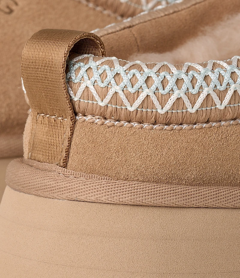 UGG Tazz II Suede Logo Detail Platform Clog Slippers