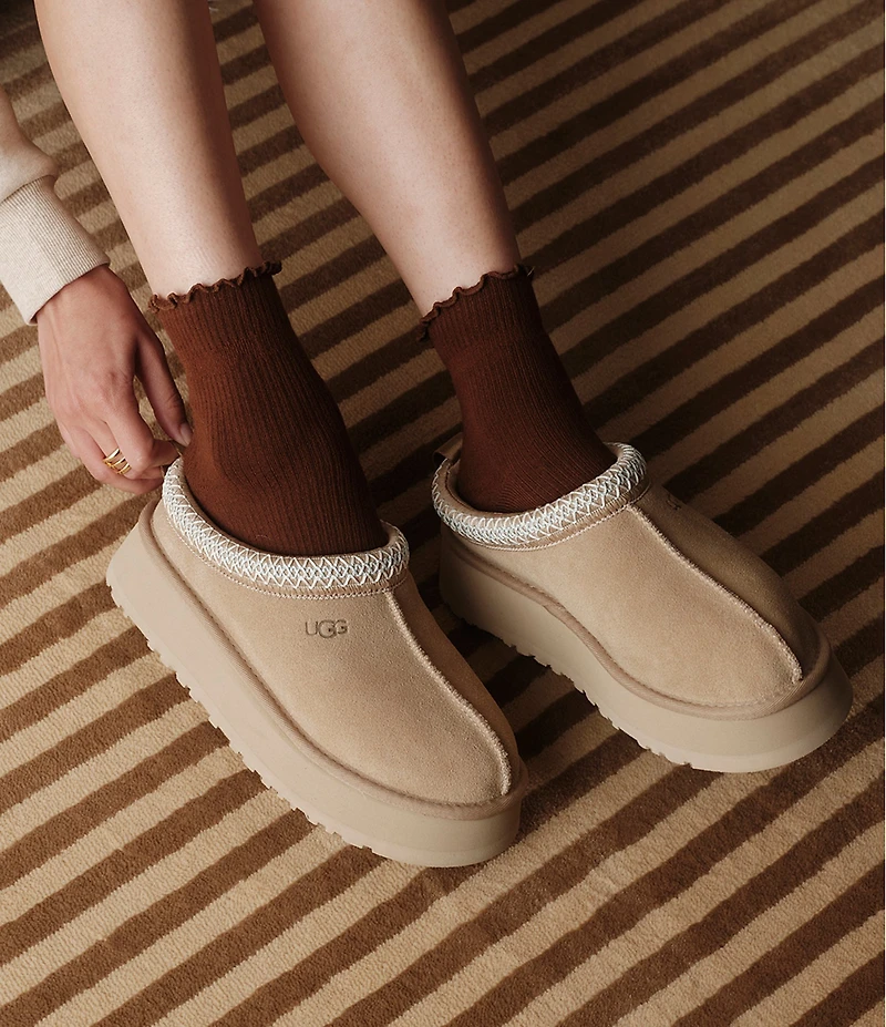UGG Tazz II Suede Platform Clog Slippers