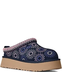 UGG® Tazz Sun Stitch Suede Logo Detail Platform Clog Slippers