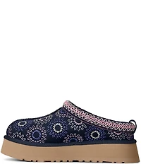 UGG® Tazz Sun Stitch Suede Logo Detail Platform Clog Slippers