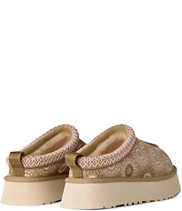 UGG® Tazz Sun Stitch Suede Logo Detail Platform Clog Slippers