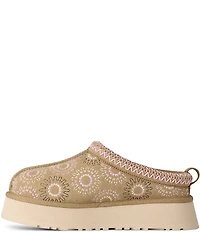 UGG® Tazz Sun Stitch Suede Logo Detail Platform Clog Slippers