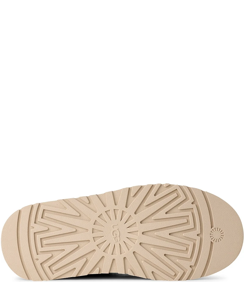 UGG® Tazz Sun Stitch Suede Logo Detail Platform Clog Slippers