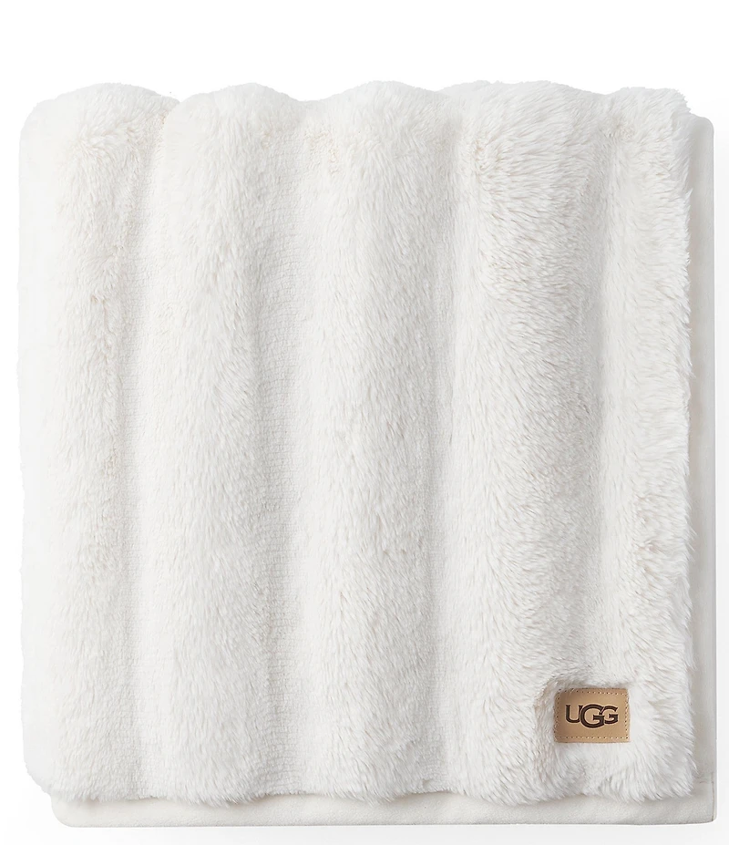 UGG Tidal Single-Sided Channel Quilted Reversible Throw Blanket