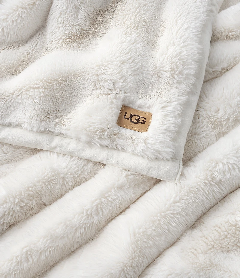 UGG Tidal Single-Sided Channel Quilted Reversible Throw Blanket