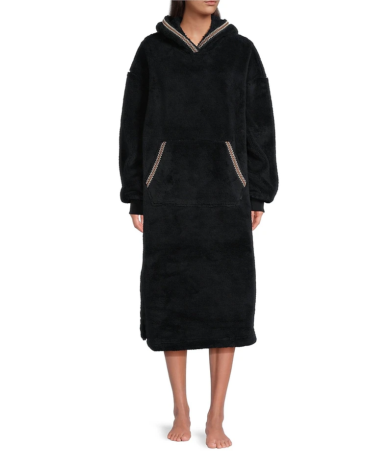 UGG UGGfluff Plush Fleece Long Sleeve Oversized Hooded Cozy Lounger